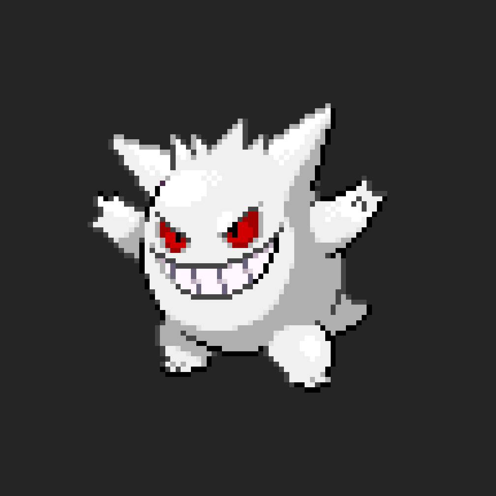 Pokemon] Pixel Shiny Gengar by HachiDQueen on DeviantArt