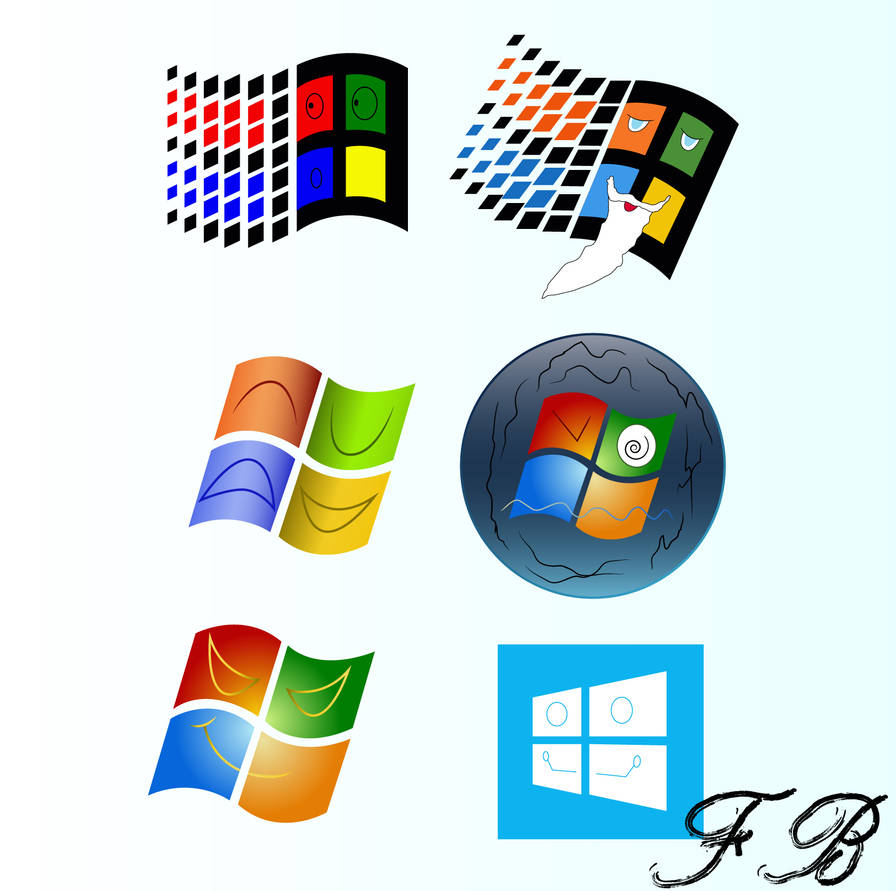Software Windows Faces 30 days of art, Day 23, Windows faces by Frametoonsgames on DeviantArt