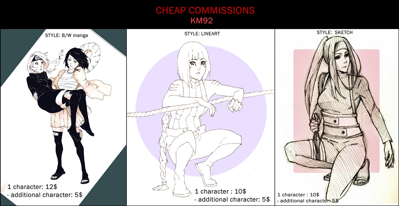 CHEAP COMMISSION STYLES : Closed!!!