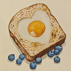 Breakfast watercolor