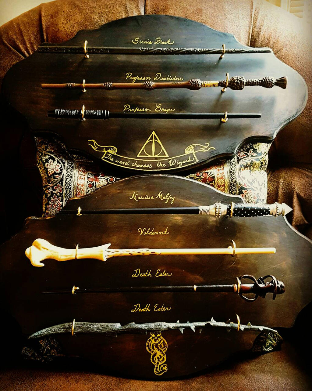 Harry Potter wand plaque