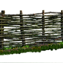 Weaved Wooden Fence PNG..