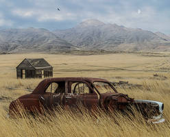 Rusty Old Car.. by AledJonesDigitalArt