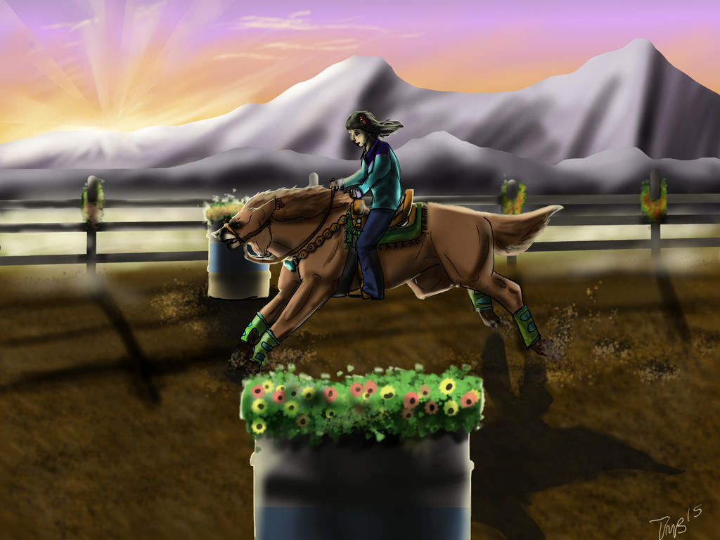 Barrel racing renn by spottedhorse567 on DeviantArt