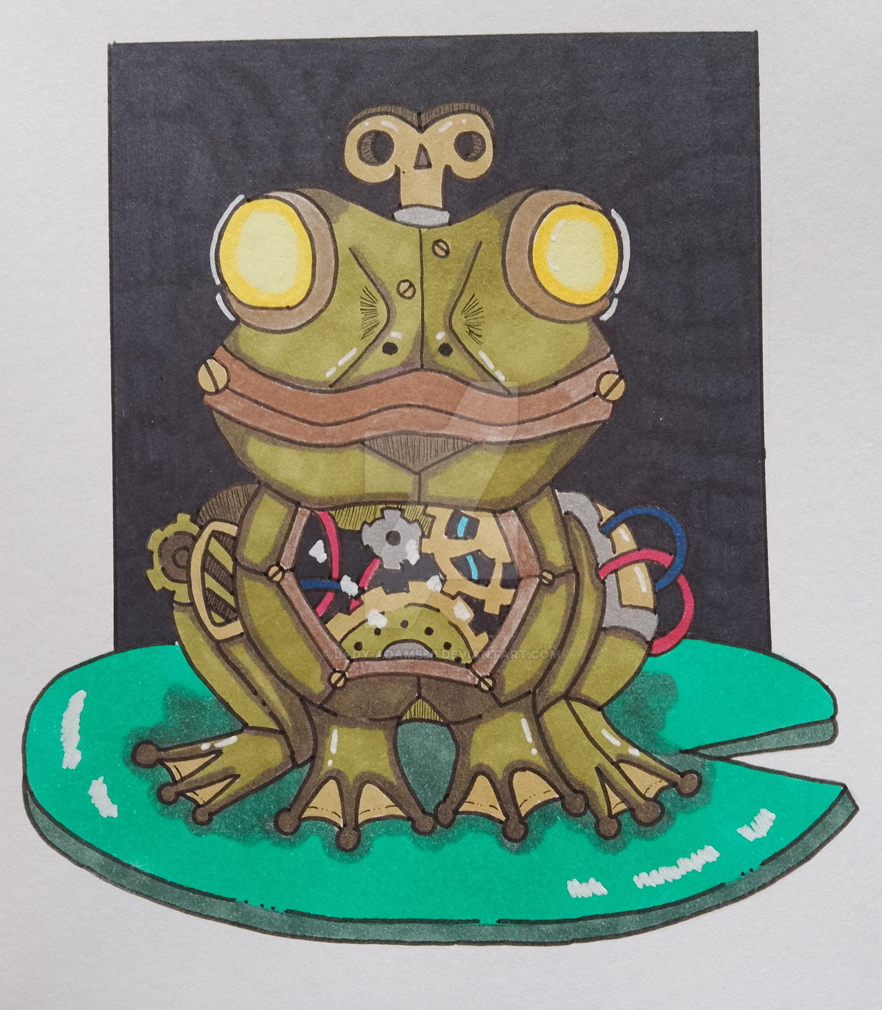 Dark artober: Cogs + Frogs by lady-Adams88 on DeviantArt