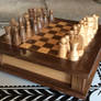 Bird's Eye Maple and walnut Chess Set 3