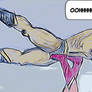 Supergirl acrobata con los pies !!