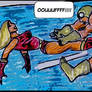 Superheroinas que luchan solo con los pies..