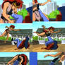 Lucha con los pies tomoe nage...