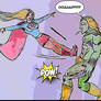 Supergirl lucha con los pies !!