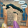 Rapunzel hace acrobacias con los pies!!