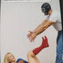 Supergirl lucha con los pies con un tomoe nage