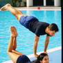 Delfines y acrobacias con los pies