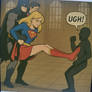 Supergirl lucha con los pies!!