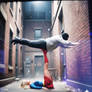 Supergirl aturde a un ladron con sus pies!!
