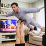 Ella queria practicar sus acrobacias con los pies