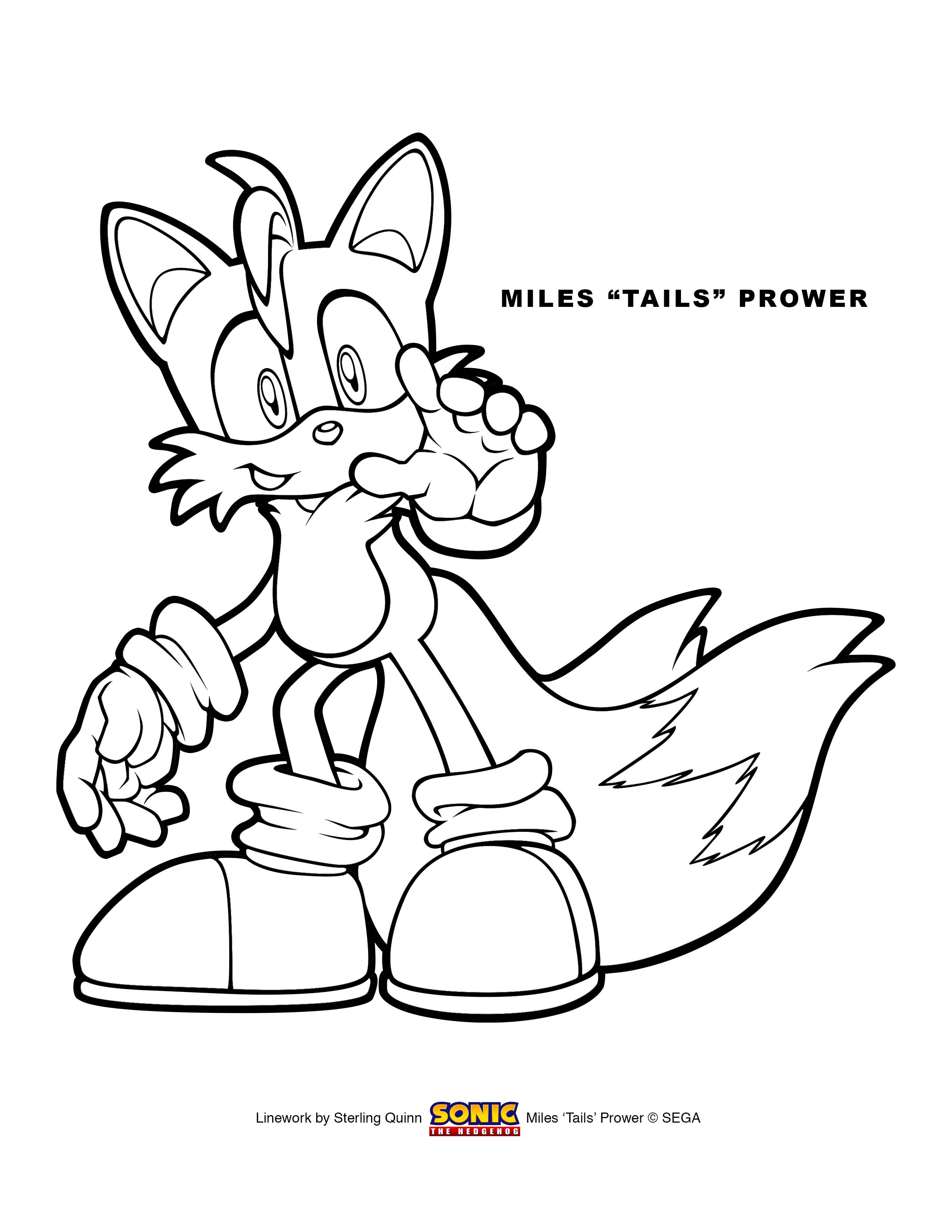 Coloring page - Miles Tails Prower