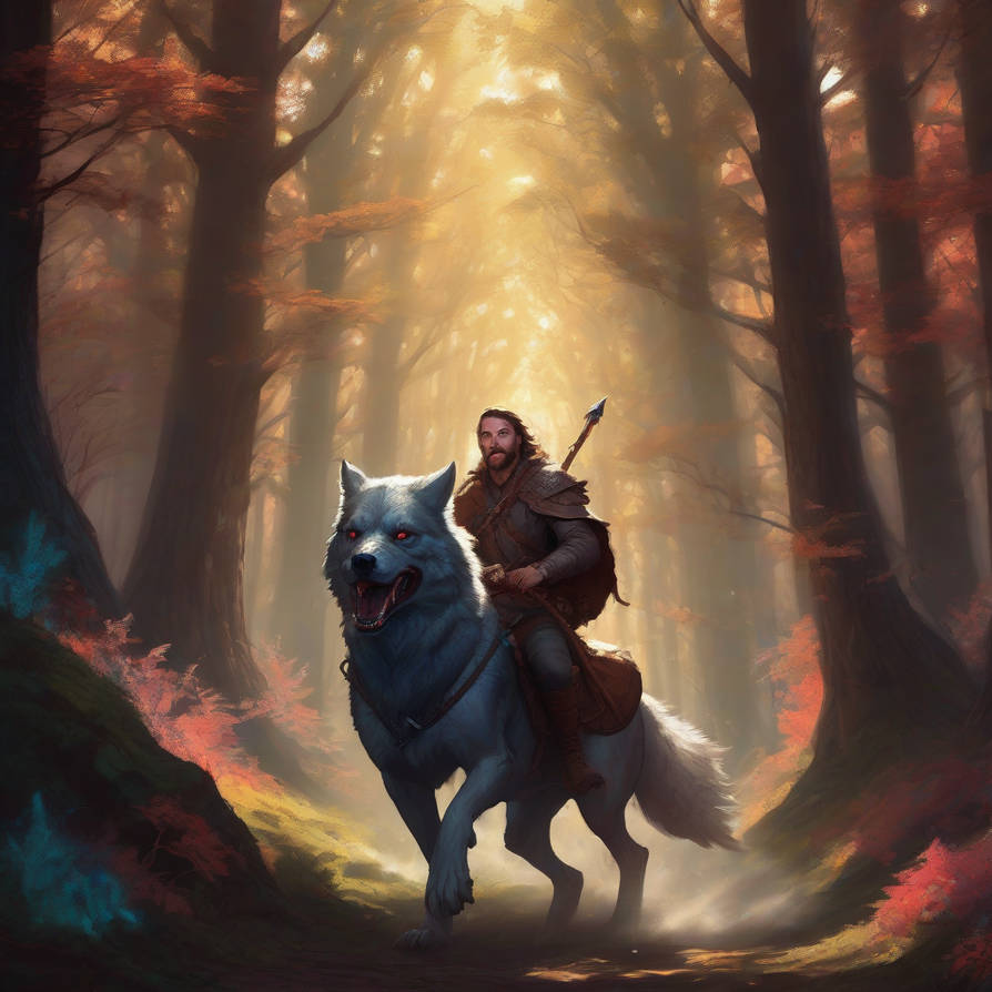 Adventurer Hero Riding A Wolf (3) by RizoDeOro on DeviantArt