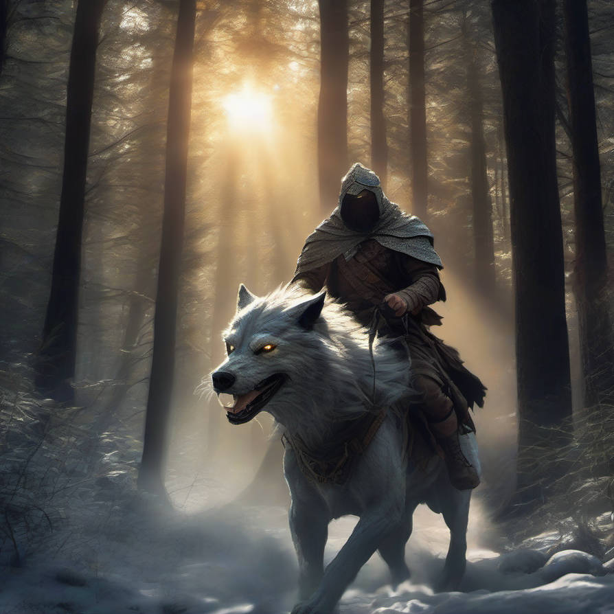 Adventurer Hero Riding A Wolf (6) by RizoDeOro on DeviantArt