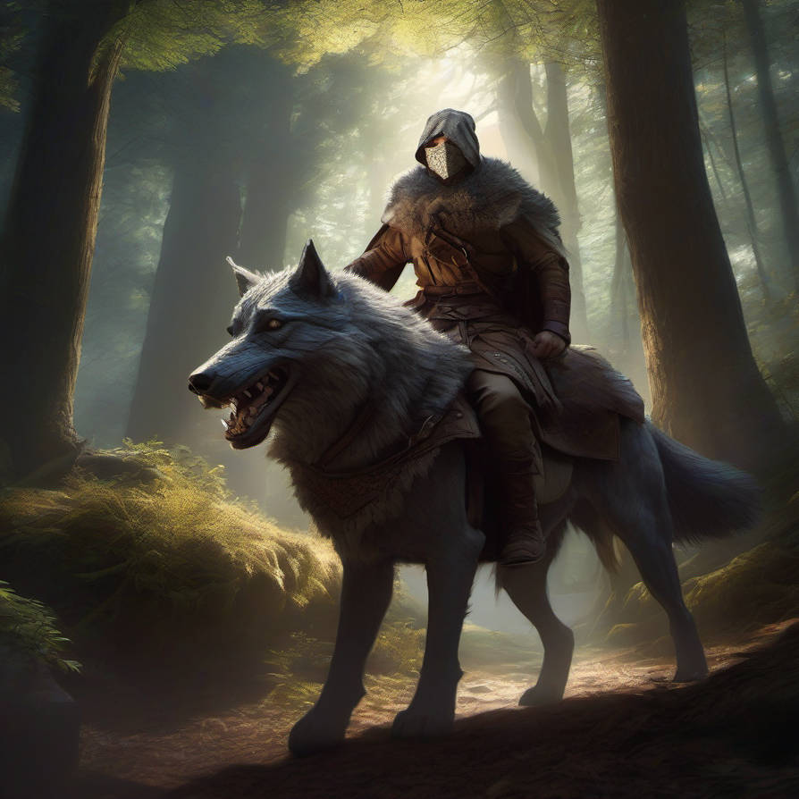 Adventurer Hero Riding A Wolf (13) by RizoDeOro on DeviantArt