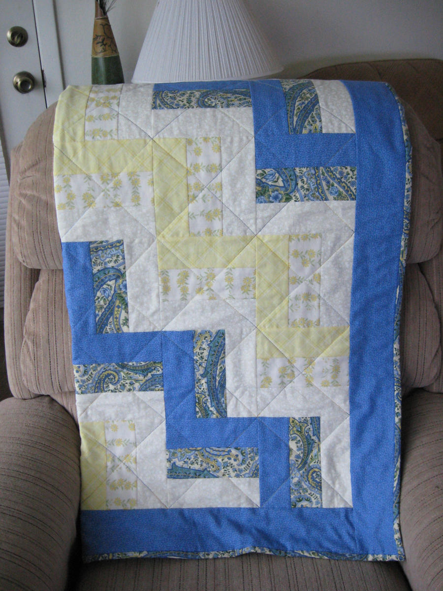 Rail Fence Baby Quilt