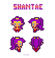 Pixel Shantae walk cycle