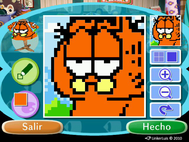 (2010) Animal Crossing - Garfield Pixel art