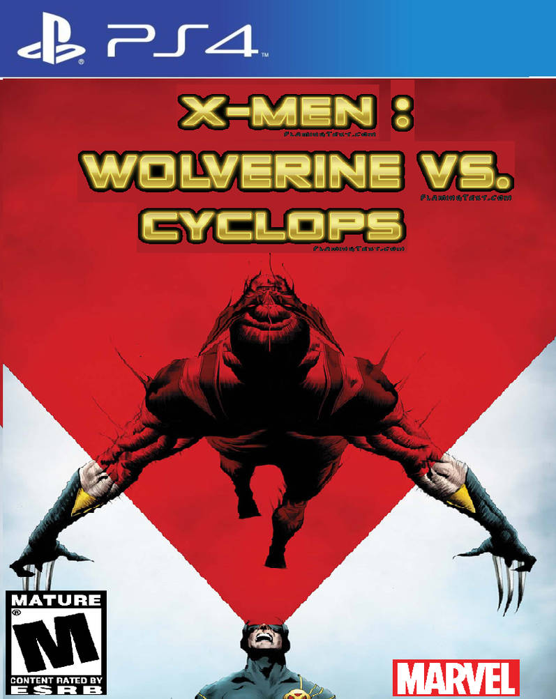 x men wolverine vs cyclops ps4 cover by deadbones001 d906vnq