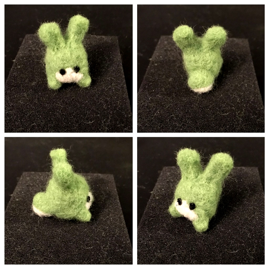 Felt Green Bunny