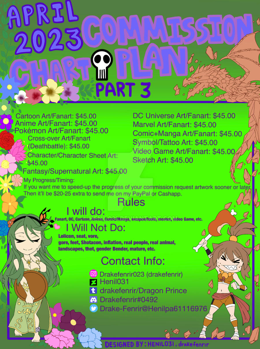 Commission Plan Fun Commission Chart Plans - April PART 3 by Henil031 on DeviantArt