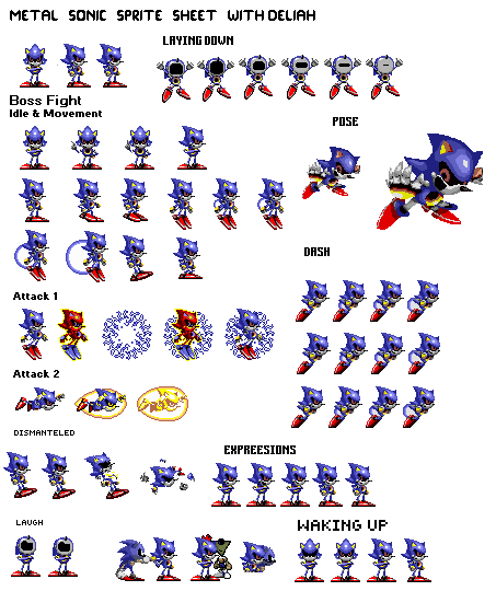 Pack de sprites de Metal Sonic para Facu el erizo