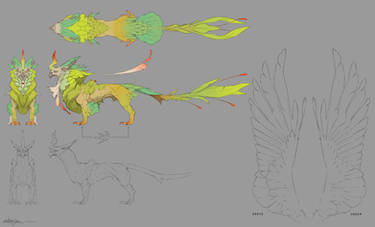 Creature Design - Jungle Griffin design sheet