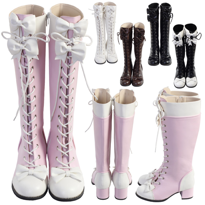 Knee High Bow Boots