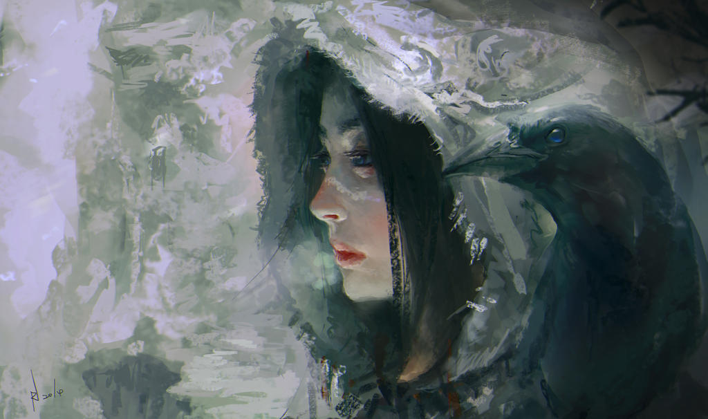 Winter Crow by q8954w1137 Winter Crow by q8954w1137