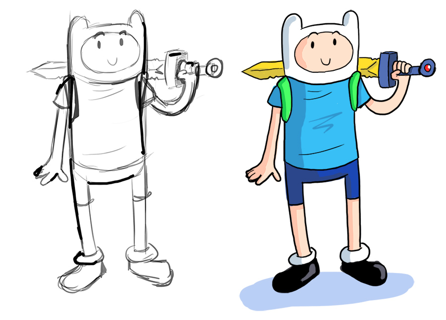 Adventure Time Finn doodle by GeorgeRottkamp