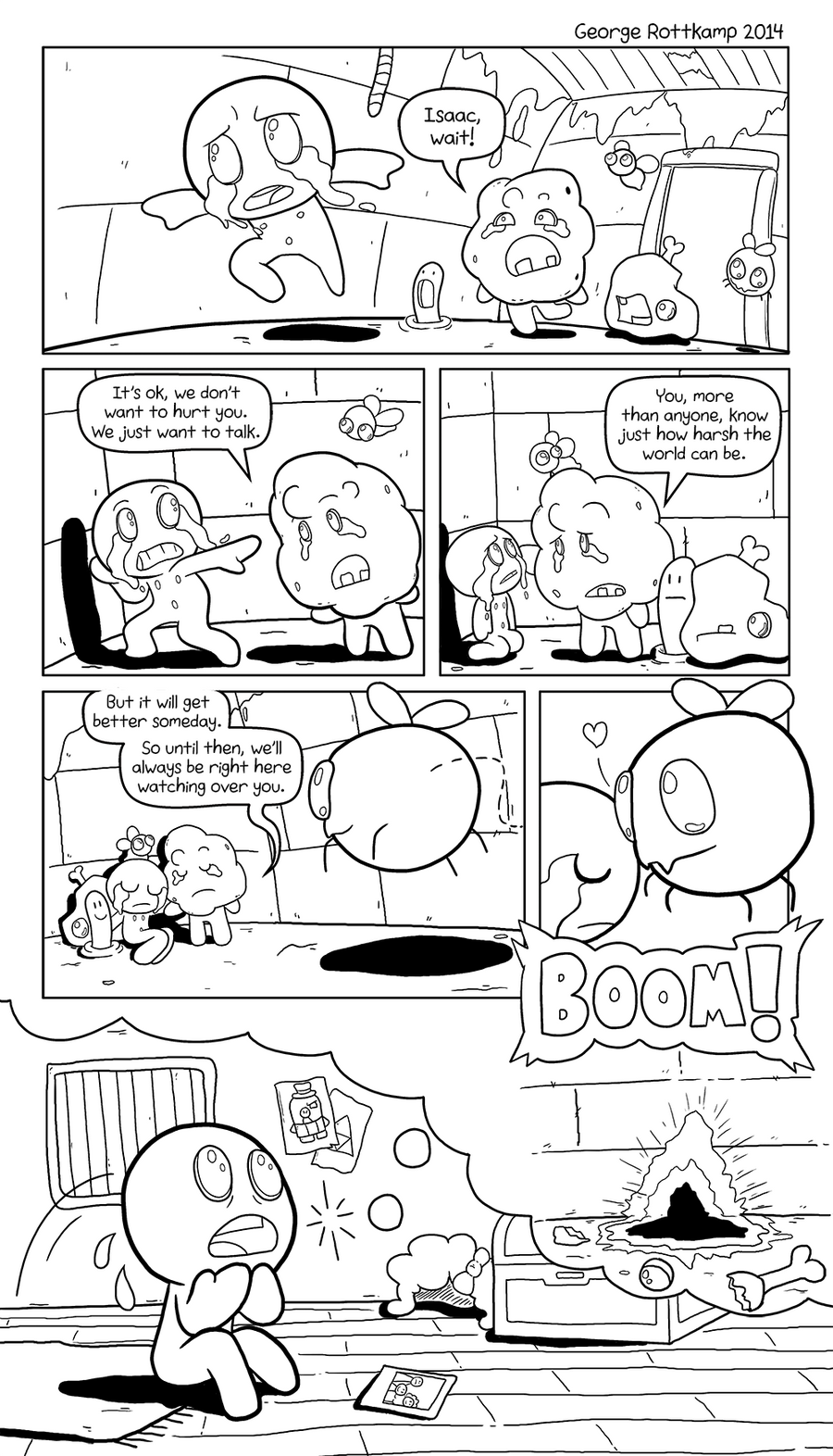 Binding of Isaac: Comic Tribute inks by GeorgeRottkamp