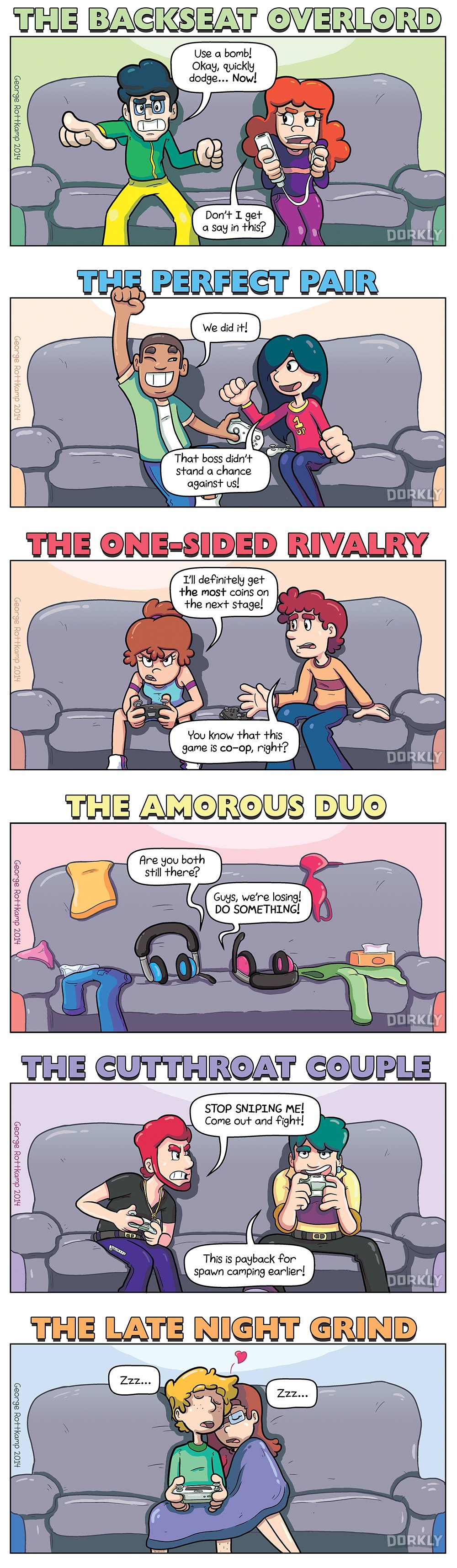 DORKLY: The 6 Types of Gamer Couples