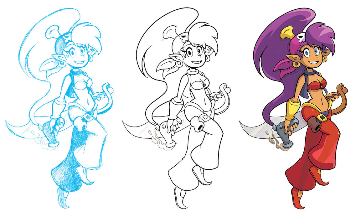 Pirate Shantae process by GeorgeRottkamp