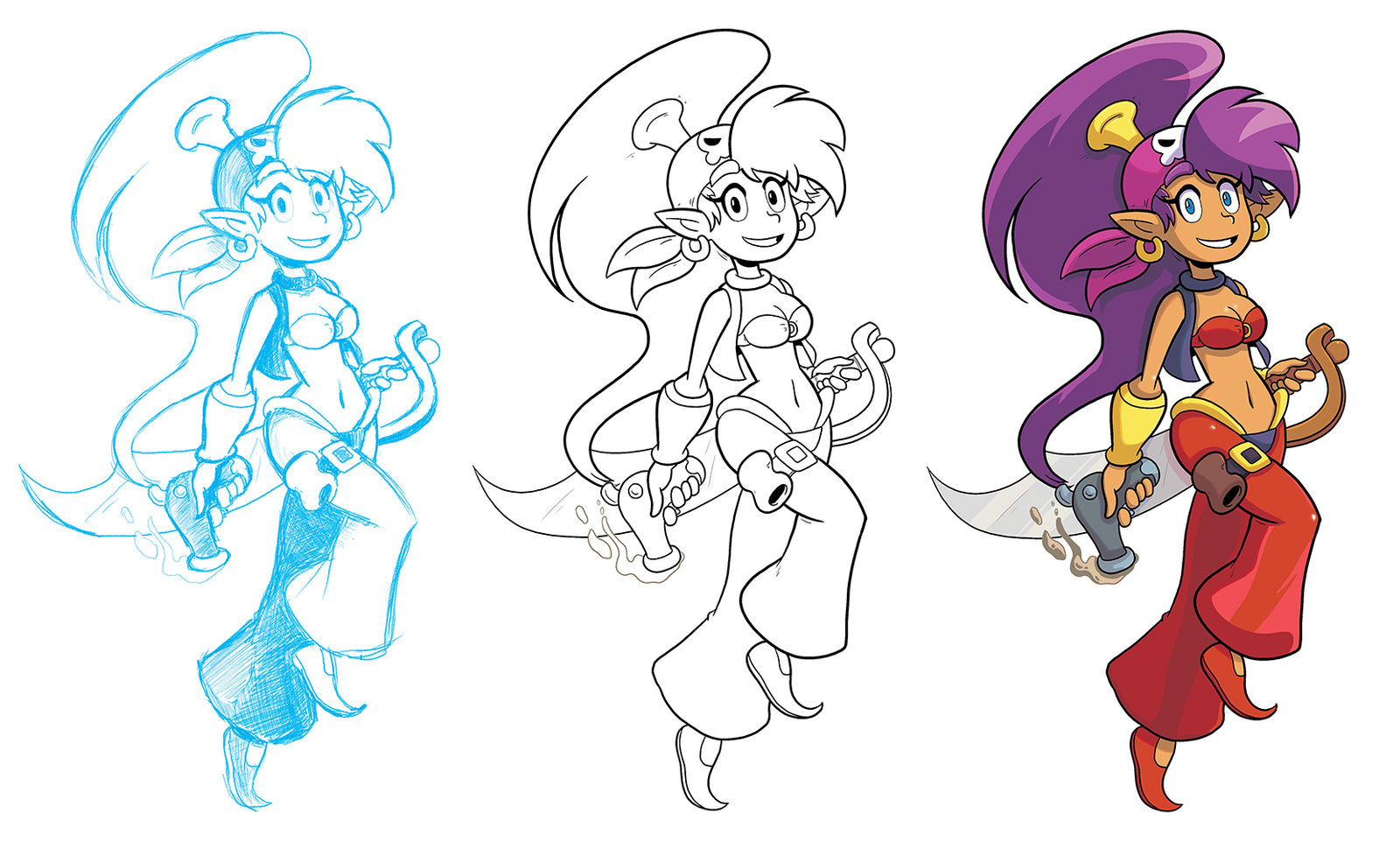 Pirate Shantae process by GeorgeRottkamp