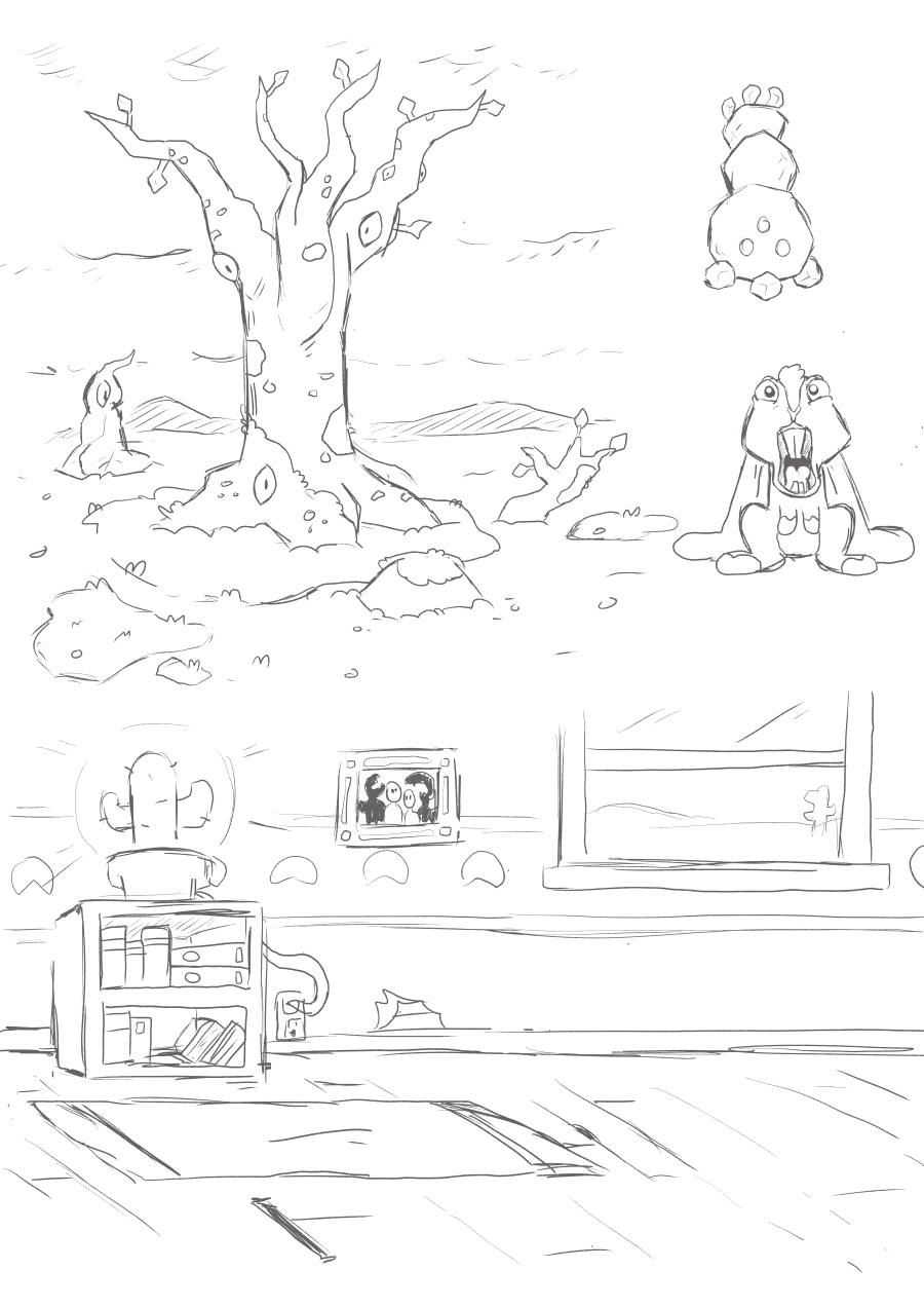 Misc Background Sketches from 7/14/16