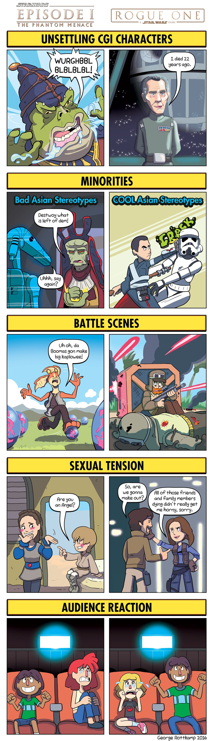 DORKLY: Star Wars Rogue One Vs. The Phantom Menace by GeorgeRottkamp