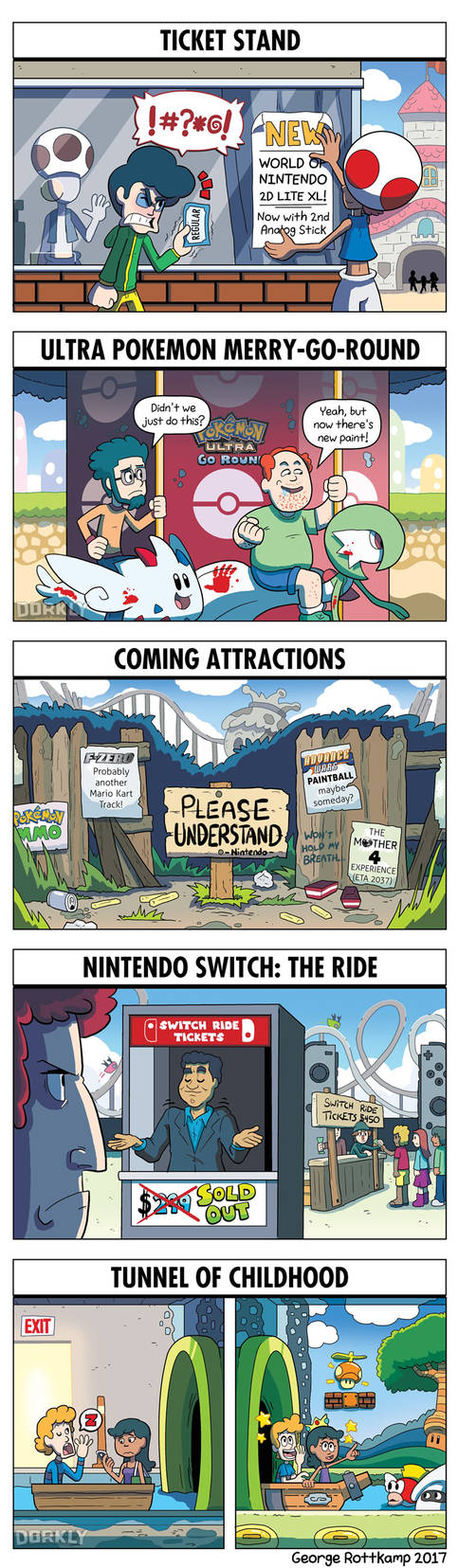 DORKLY: What a Nintendo Theme Park Would Look Like by GeorgeRottkamp