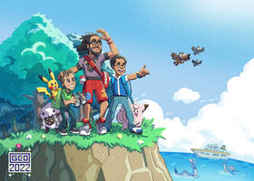 Adventuring With The Fam (Pokemon commission)