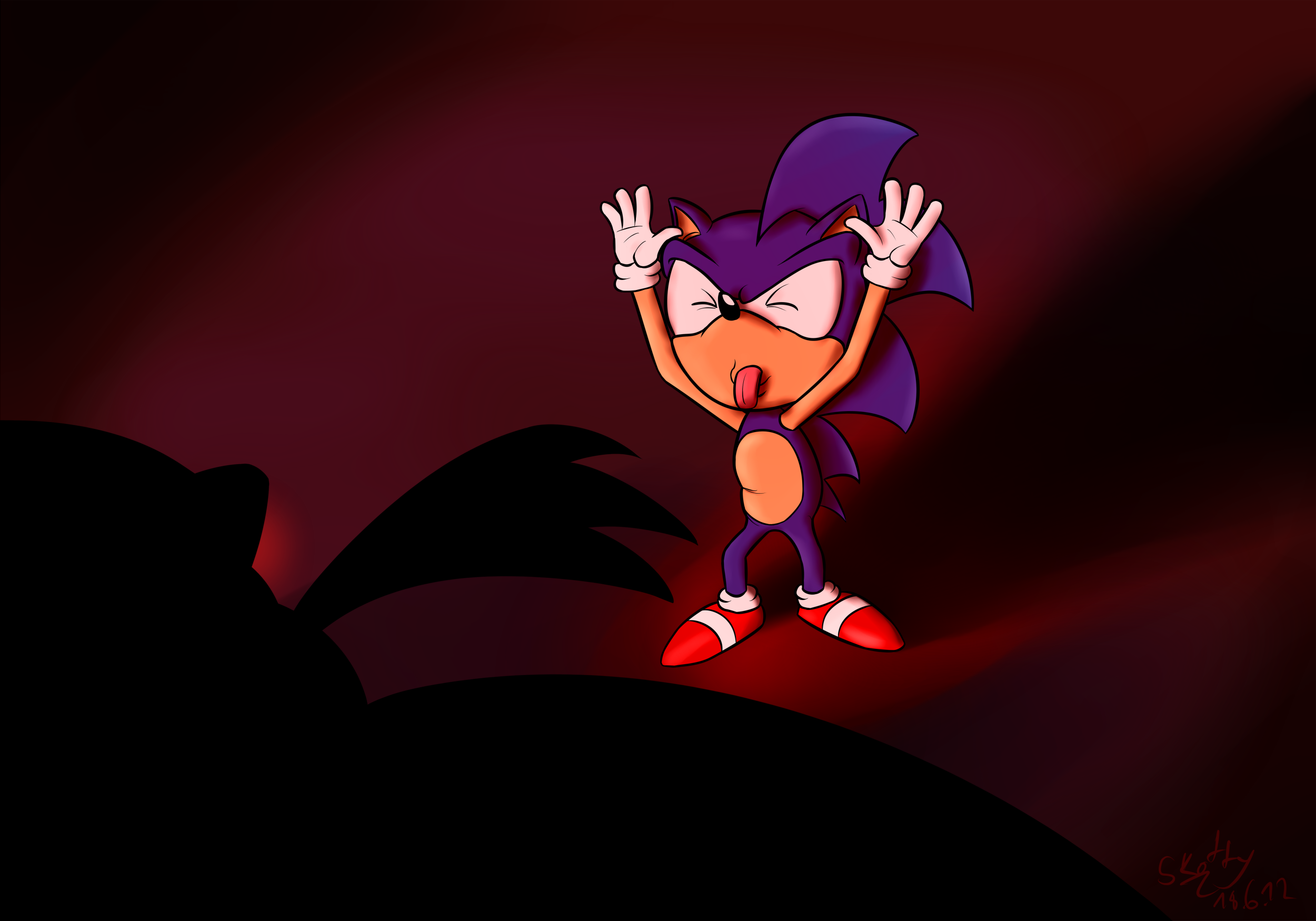 Sonic Blows A Raspberry by Metal-Skotty on DeviantArt