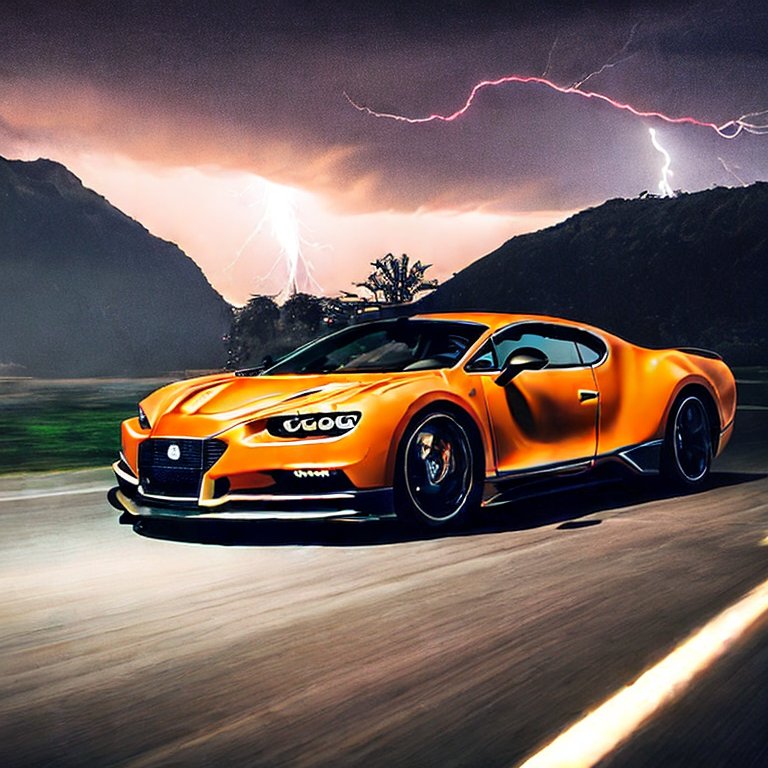 Orange Bugatti Chiron with Lightning in background by DarkFlaze on DeviantArt Orange Bugatti Chiron with Lightning in background by DarkFlaze on DeviantArt