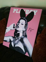 Limited Edition Kate Moss Playboy popart mag cover