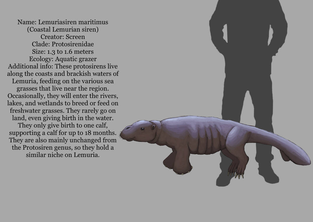 Lemuriadvent Day 18: Sirenians by ScreenSamurai on DeviantArt