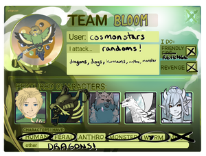 team bloom art fight card