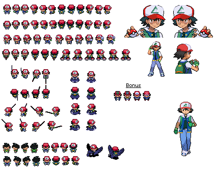 Ash Ketchum Sprite Set