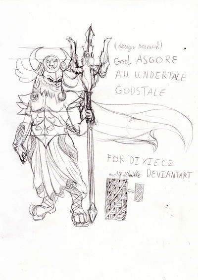 AU Undertale disign reseach GodsTale Asgore by Jujube-Lee